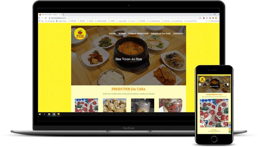 Site Caseirinhas da Fabi