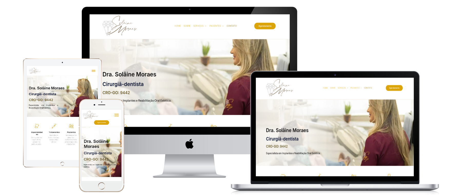 Site da Dra. Solâine Moraes criado pela Lemon Pepper Design — imagem 1
