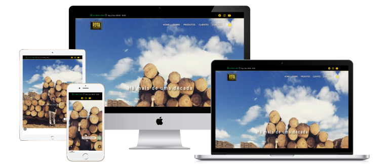Site da Rota Representações criado pela Lemon Pepper Design — imagem 1