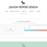 Print da página do Conversor de Arquivos da Lemon Pepper Design