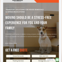 Site da Costa Removals Express criado pela Lemon Pepper Design — imagem 5